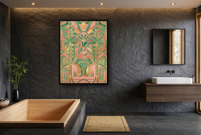 Flamingo Golden Paradise — flamingo golden paradise small bathroom interior 1port framed black