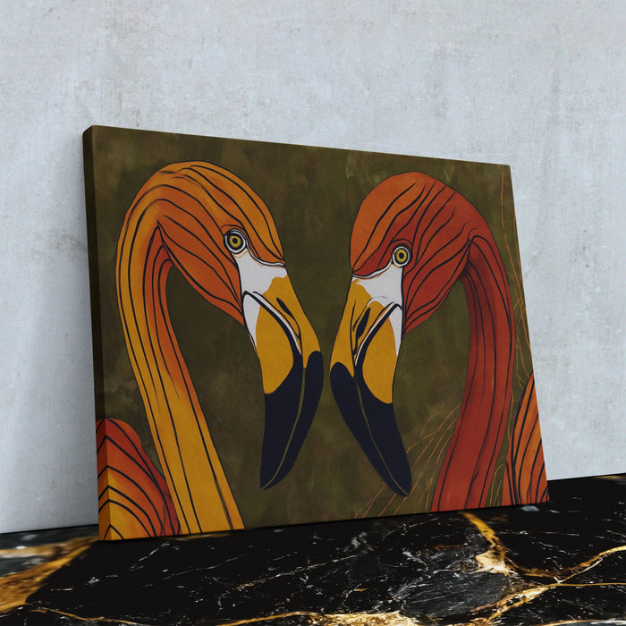 Flamingo Hearts United - Luxury Wall Art