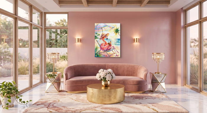 Flamingo Siesta - Luxury Wall Art