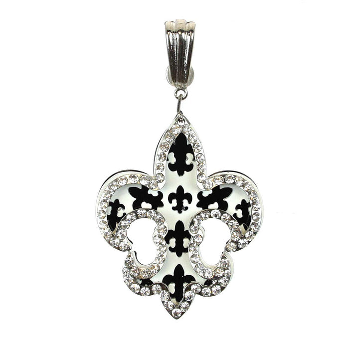 Fleur De Lis Pendant Black