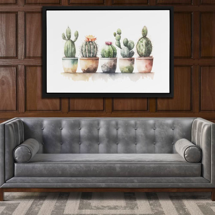 Flowering Cacti - Canvas Wall Art