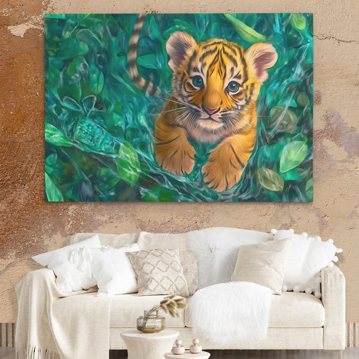 Forest Paws - Surrealism Wall Art in Black Frame