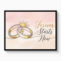 Forever Starts Now Rings — forever starts now rings white studio framed black