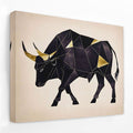 Forged in Gold - Bull Canvas Wall Art