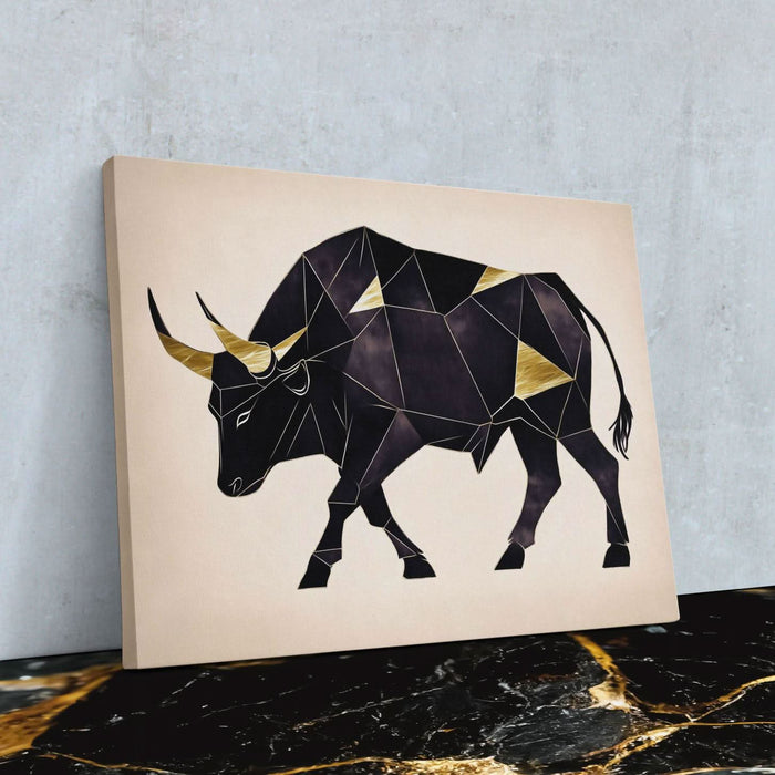 Forged in Gold - Black and Gold Entrepreneur Canvas Print