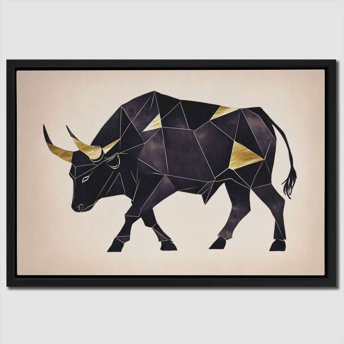 Forged in Gold - Modern Black and Gold Canvas Wall Art