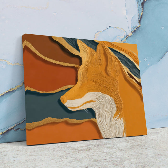 Fox Color Field canvas wall art, room view