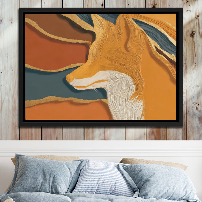 Fox Color Field canvas wall art, room view