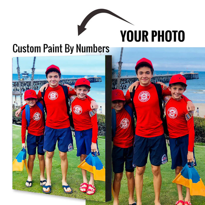 Custom Paint By Numbers Personalized Photo 16X20In - 40X50Cm