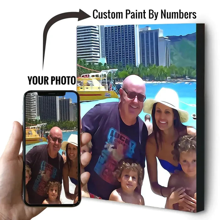 Custom Paint By Numbers Personalized Photo 16X20In - 40X50Cm