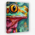 Frog Ochre Expressionist canvas wall art