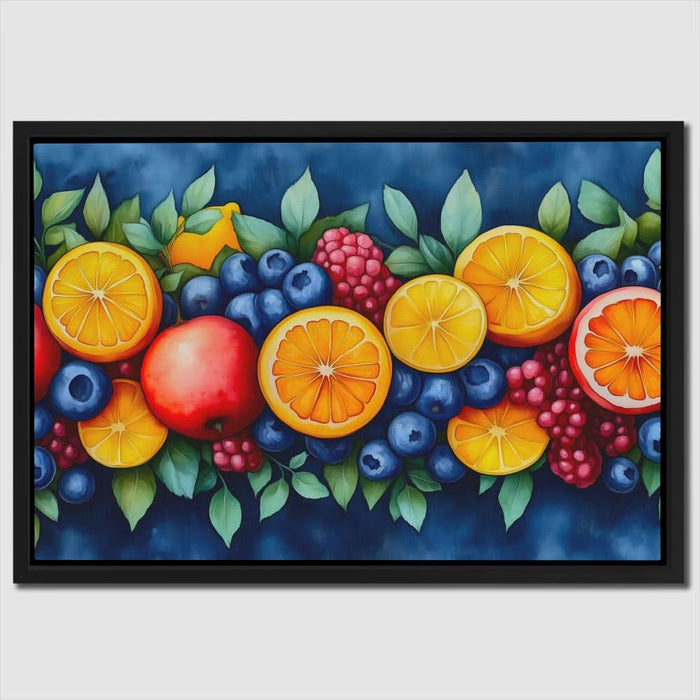 Fruit Wreath - Colorful Wall Art for Kitchen