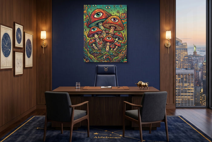 Fungi Eye Network — fungi eye network office with city view 1port flush print
