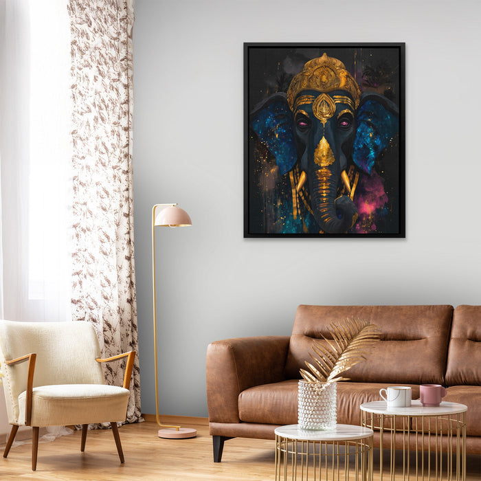 Ganesha's Cosmic Crown - Luxury Wall Art