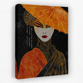 Geisha Dramatic Profile canvas wall art