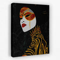 Geisha Golden Parasol canvas wall art