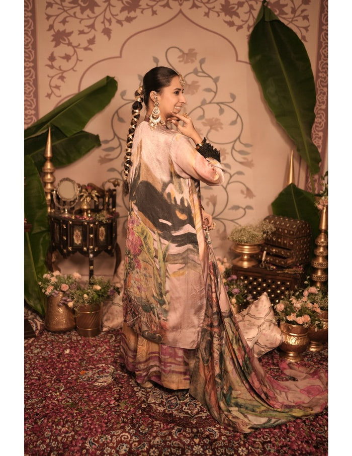 Ghevar Pink Kurta Set