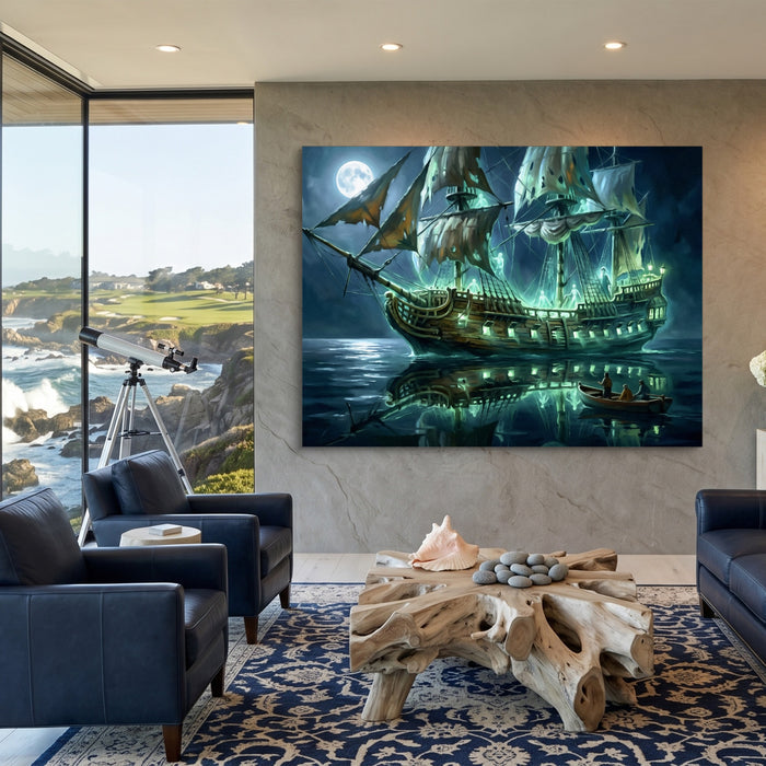 Ghost Vessel Ethereal — ghost vessel ethereal sq coastal views 1land flush print