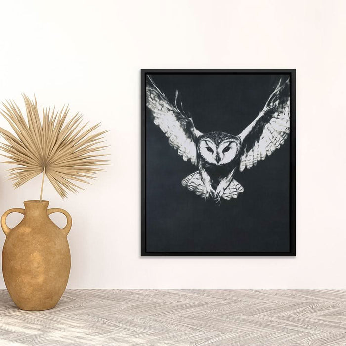Ghostly Barn Owl - Large Canvas Print