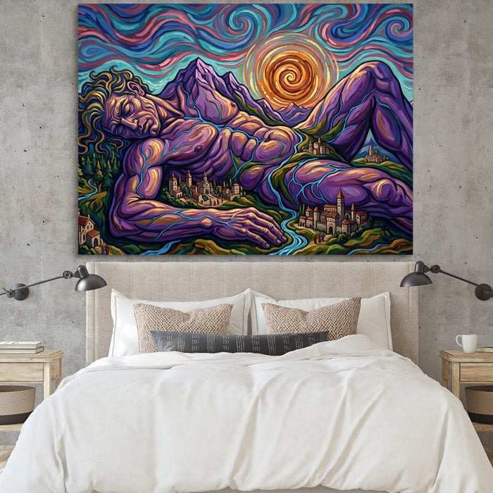 Giant Starry Night — giant starry night sq bedroom cement wall 1land flush print