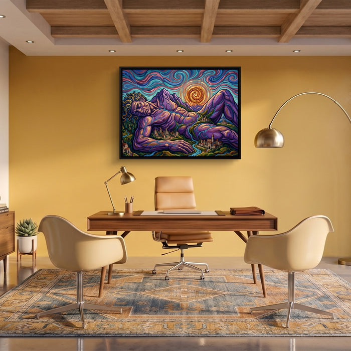 Giant Starry Night — giant starry night sq fun office 1land framed black