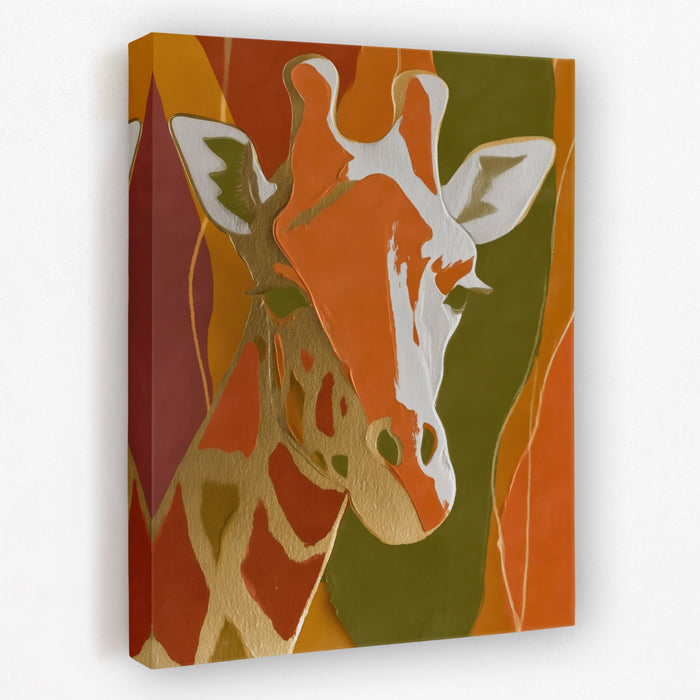 Giraffe Color Field canvas wall art