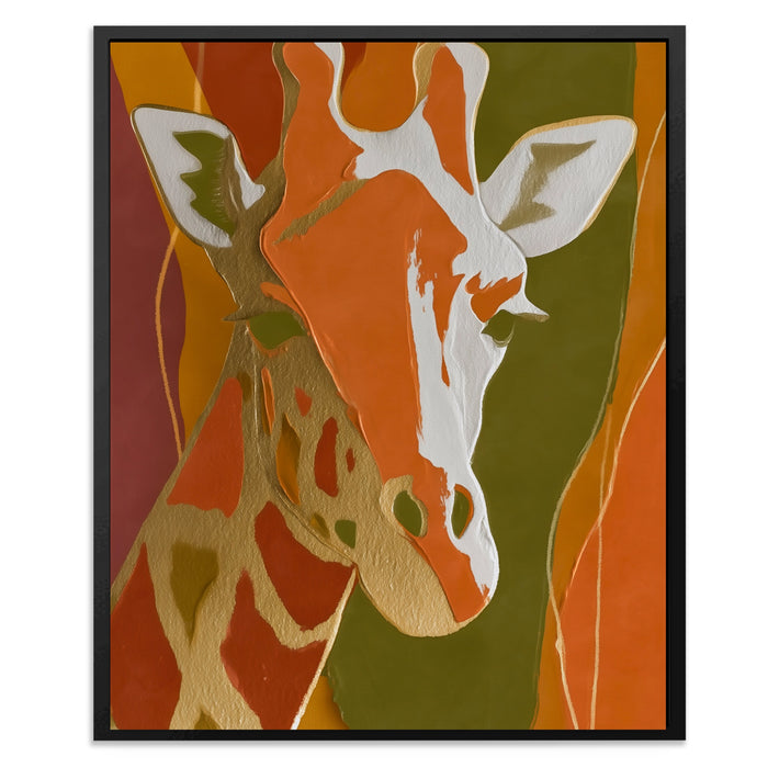 Giraffe Color Field canvas wall art, room view