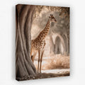 Giraffe Misty Grove canvas wall art
