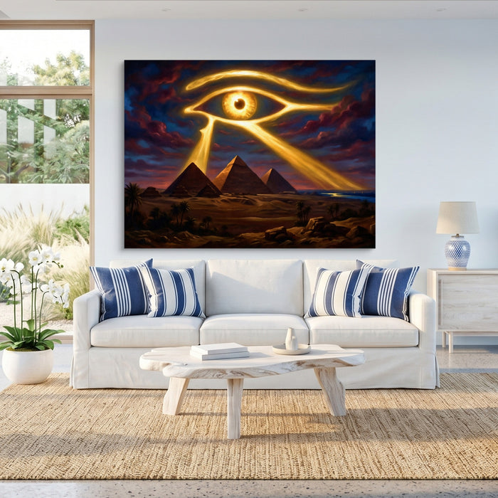 Giza Eye Ascendant — giza eye ascendant sq beach house 1land flush print