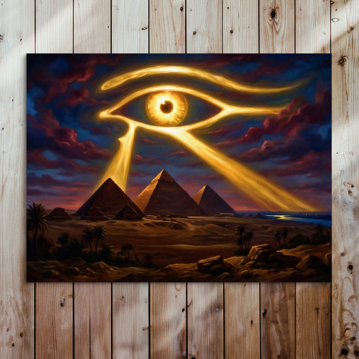 Giza Eye Ascendant — giza eye ascendant sq bed 2 wood panel 1land flush print