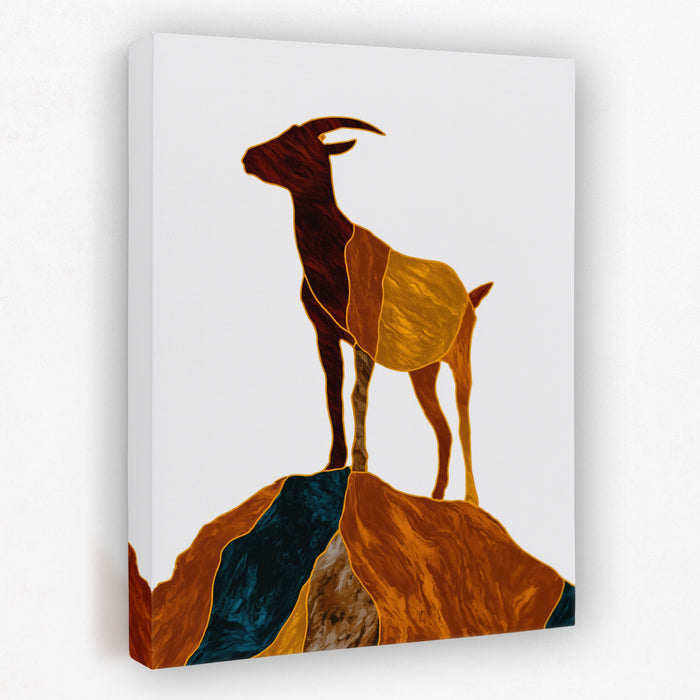 Goat Summit Stance canvas wall art