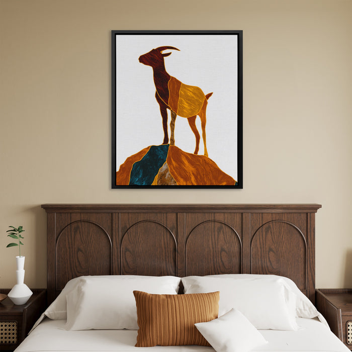 Goat Summit Stance canvas wall art, room view