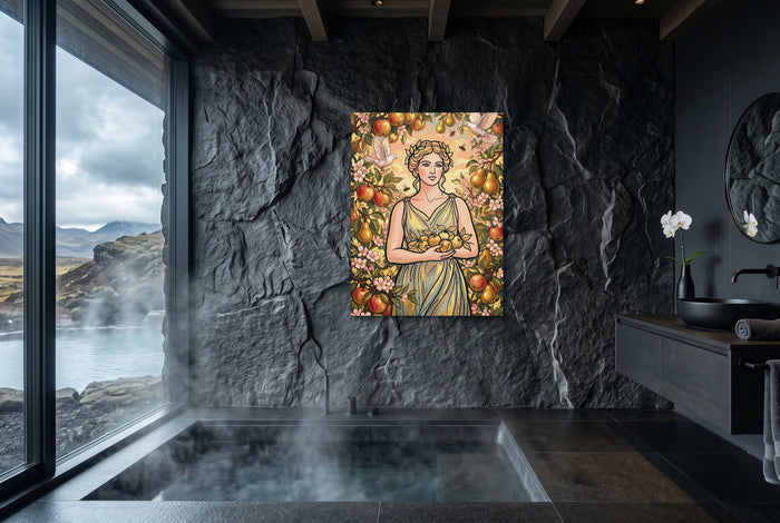 Goddess Golden Harvest — goddess golden harvest small bathroom with window 1port flush print