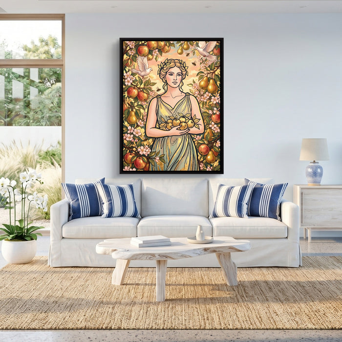 Goddess Golden Harvest — goddess golden harvest sq beach house 1port framed black