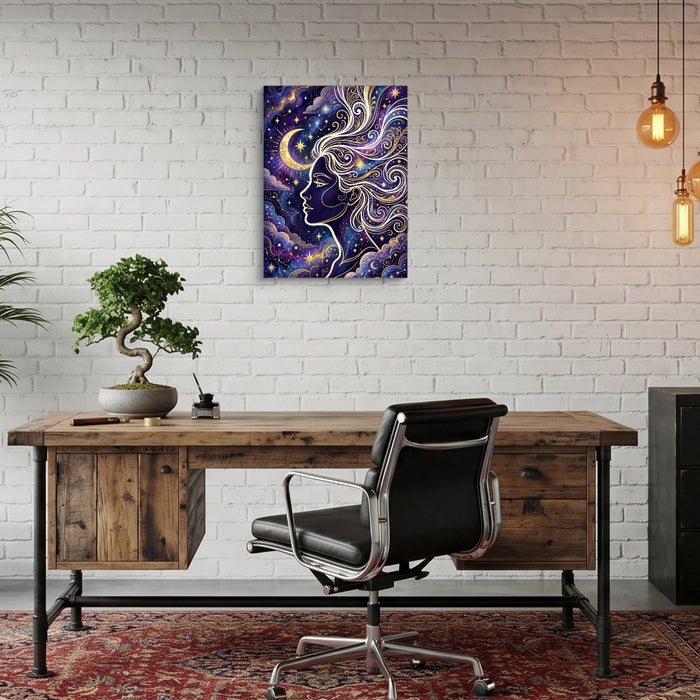 Goddess Golden Night — goddess golden night sq bonsai office 1port flush print