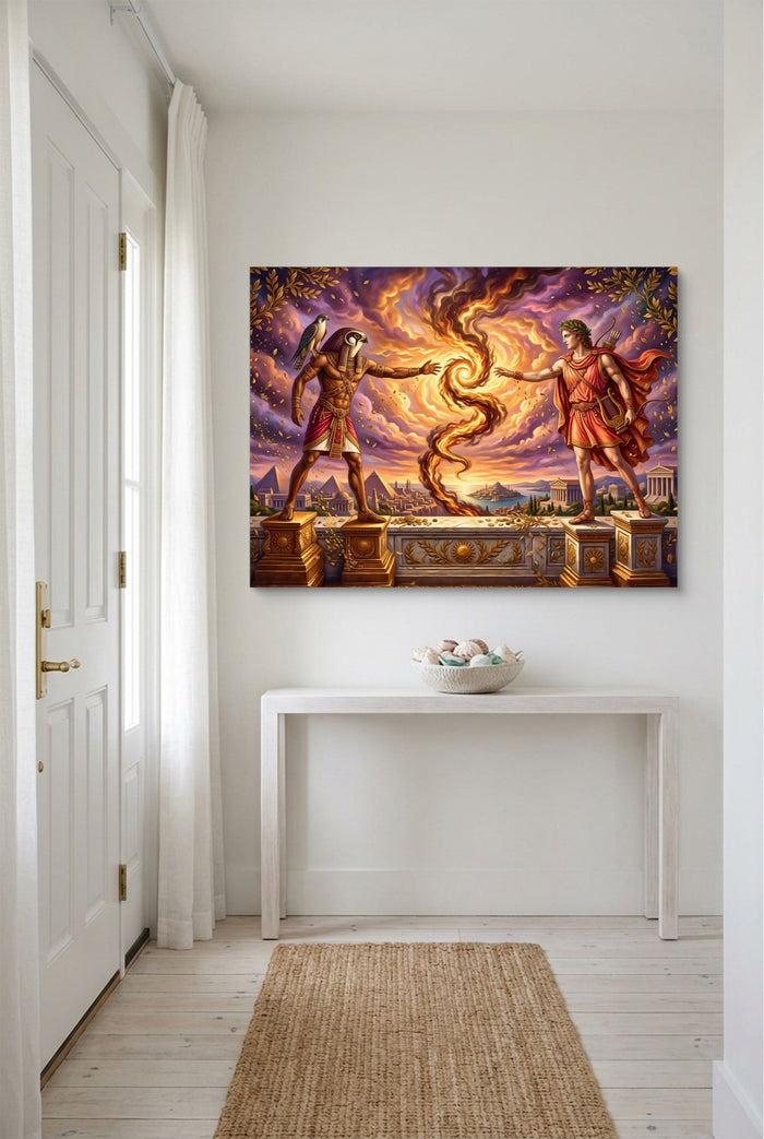 Gods Cosmic Fire — gods cosmic fire p small room with table 1land flush print