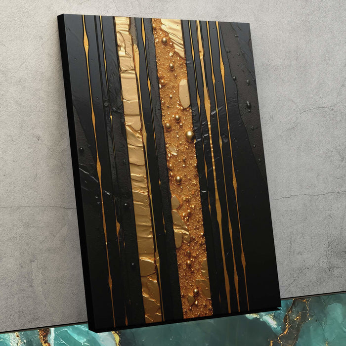 Gold Beam - Stripes Art for Bathroom