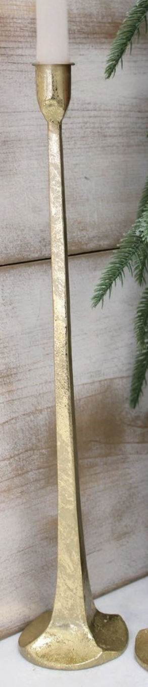 Gold Leaf Iron Taper Holders