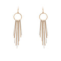 Gold & Silver Layered Bar Earring