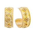 gold textured hoop