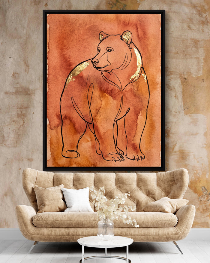 Golden Bear Calm — golden bear calm psd clay beige nice couch 1port framed black