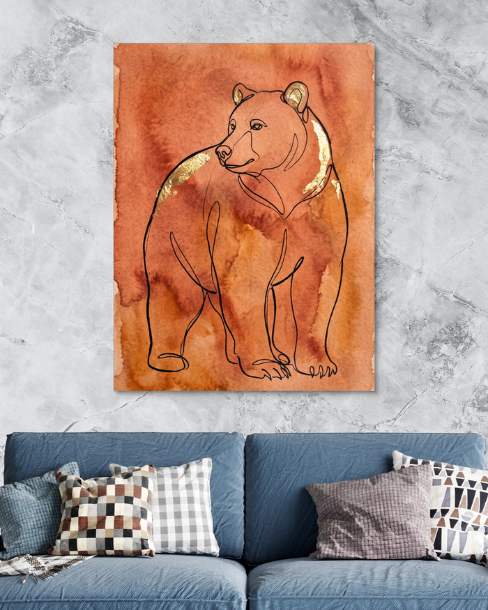 Golden Bear Calm — golden bear calm psd marble blue couch 1port flush print