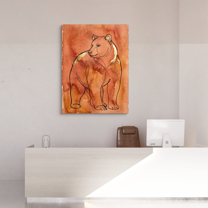 Golden Bear Calm — golden bear calm sq reception desk 1port flush print