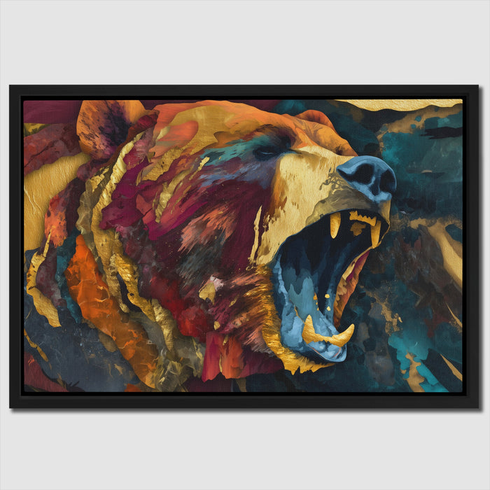 Golden Bear Fury canvas wall art
