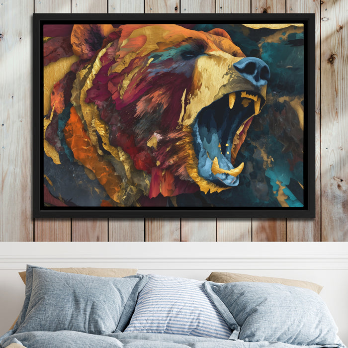 Golden Bear Fury canvas wall art, room view