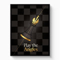 Golden Bishop Angled — golden bishop angled white studio framed black