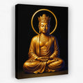 Golden Buddha Crowned canvas wall art
