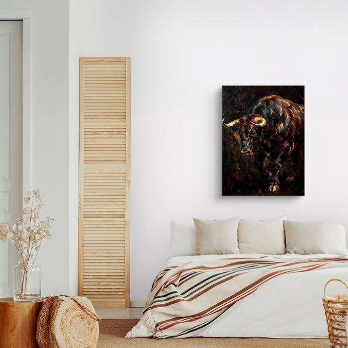 Golden Bull Charge — golden bull charge sq land nice bedroom 1port flush print