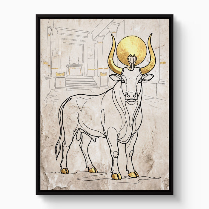 Golden Bull Temple — golden bull temple white studio framed black