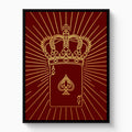 Golden Crowned Ace — golden crowned ace white studio framed black